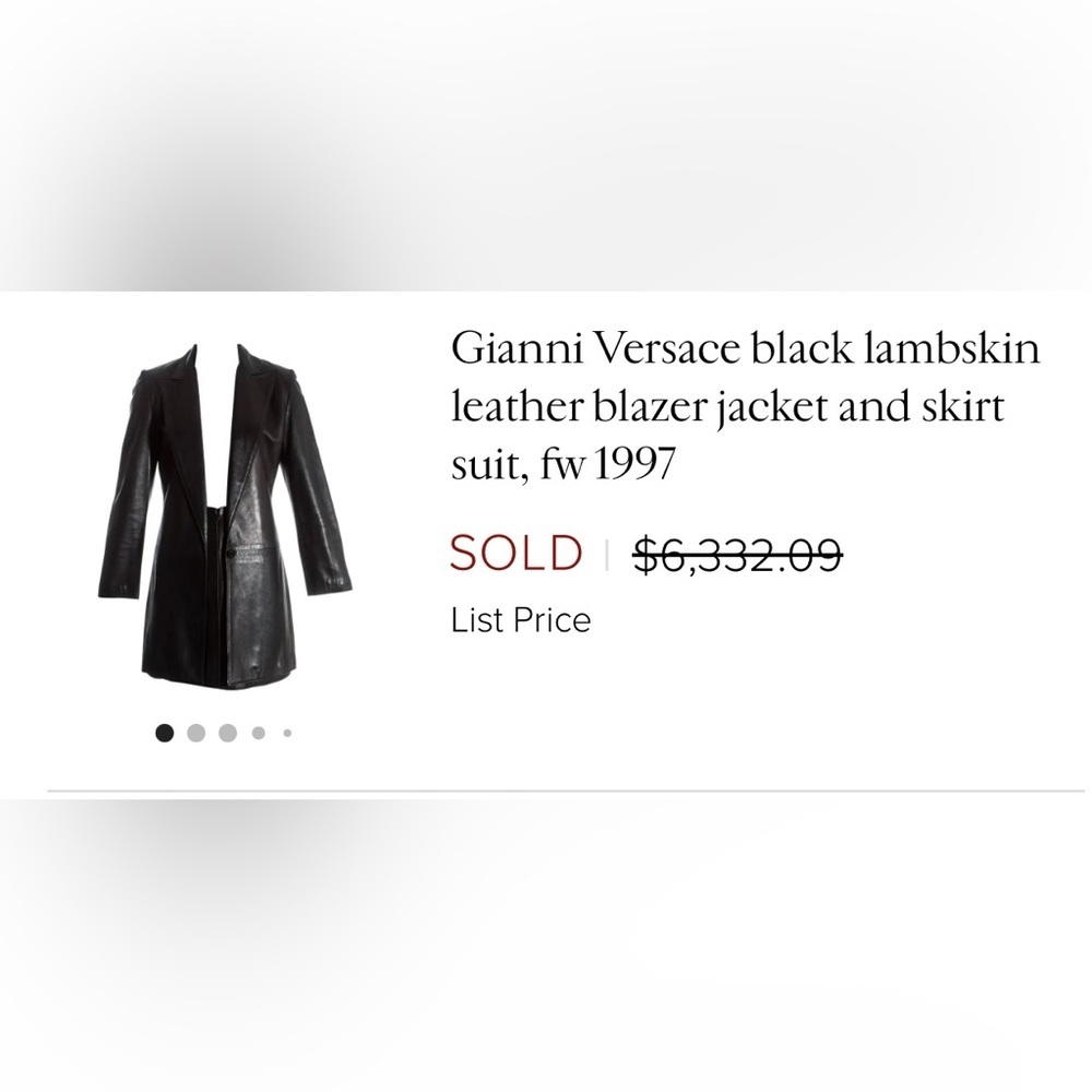 Vintage Gianni Versace black lambskin leather blazer jacket, fw 1997 - RARE! - Picture 10 of 13